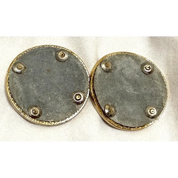 Tory Burch Replacement Shoe Medallions Gold Tone Lot of 2 Yellow - Picture 4 of 6